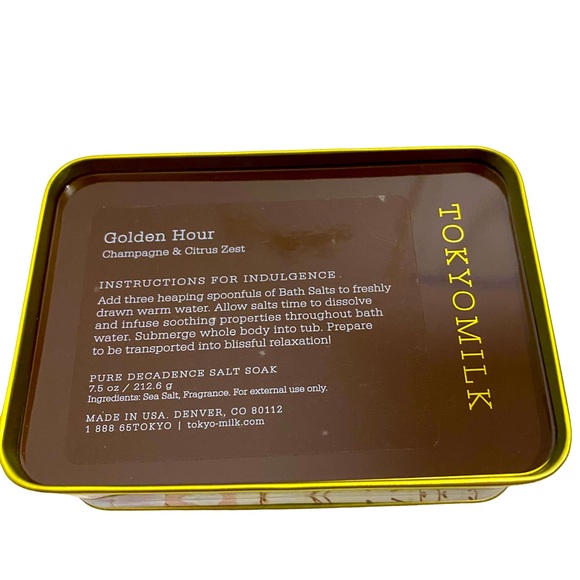 Tokyomilk Pure Decadence Salt Soak Golden Hour No. 32, Champagne Citrus Zest - Picture 4 of 4